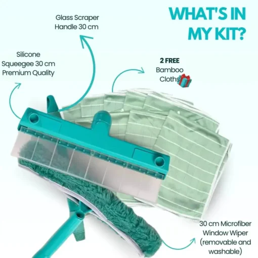 Aqua Strike Recyclable Silicone Window Squeegee Kit